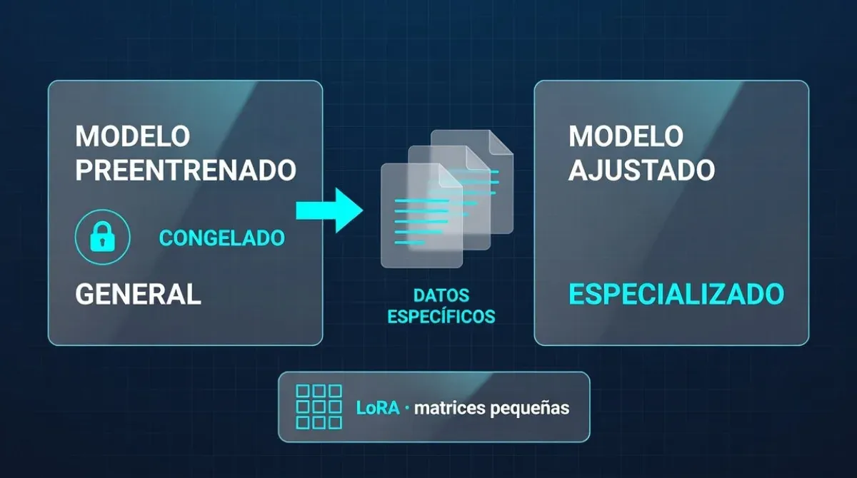 Adaptación de un modelo preentrenado a una tarea específica mediante entrenamiento adicional sobre datos concretos